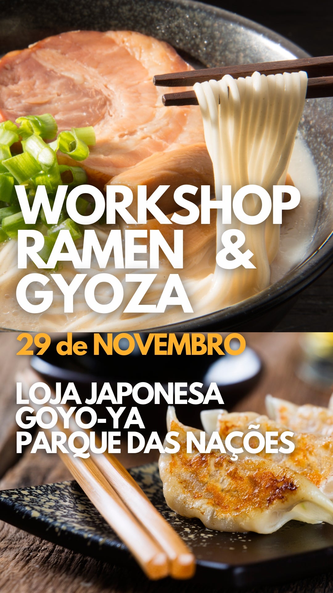 Workshop RAMEN & GYOZA 29/ NOVEMBRO