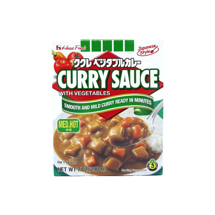 Caril Picante Médio Pronto a Comer com Vegetais (カレー) 200g