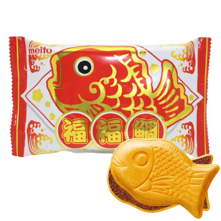 Waffle Em Forma De Peixe Com Recheio De Chocolate PukuPuku 16.5g