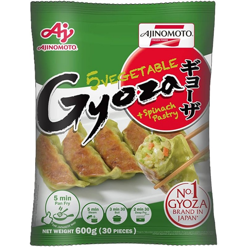 Gyoza de 5 Vegetais c/Massa de Espinafre 600g