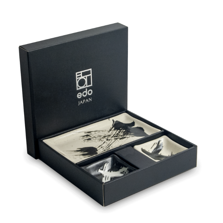 Sushi set Black and white 22x12,5 cm | H2 cm