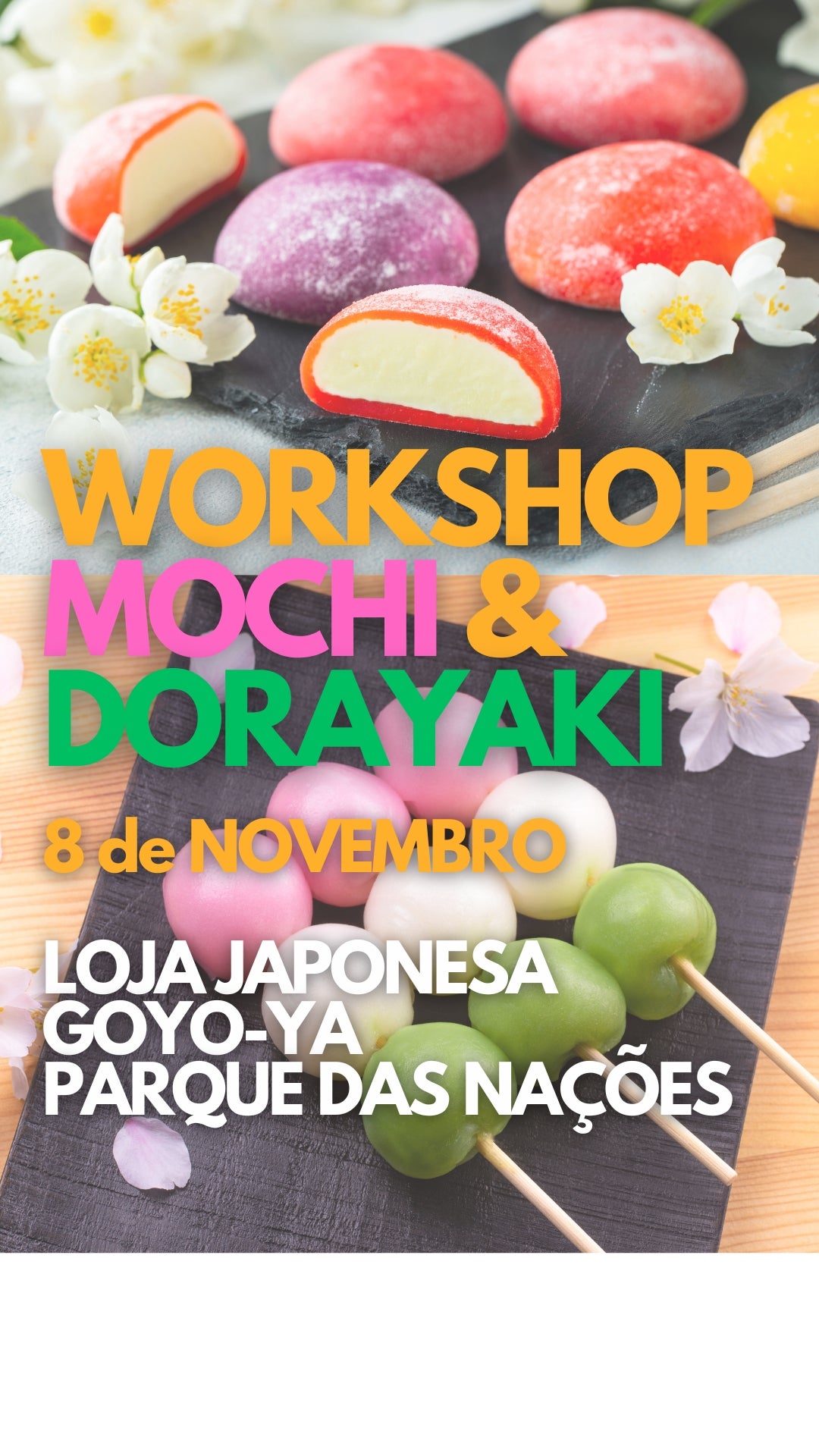 WORKSHOP MOCHI/DORAYAKI - 8/ NOVEMBRO