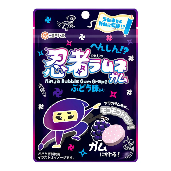 Coris Ninja Ramune Bubble Gum – Uva (25 g)
