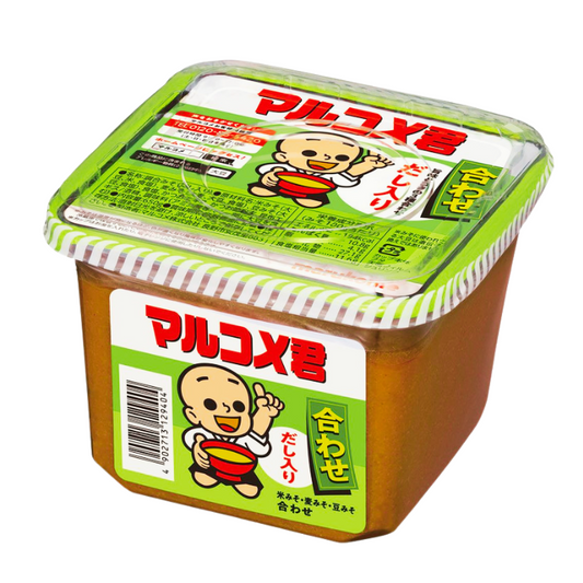 Marukome-Kun Awase Miso Dashi Iri (Pasta de soja fermentada mista branca e vermelha com dashi) 650g