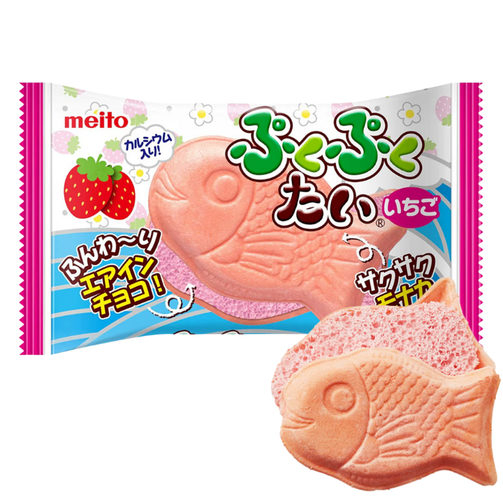 Waffle Recheio Morango PukuPuku 16.5g