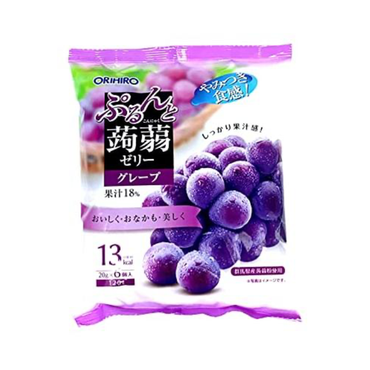 Orihiro Konjac Jelly Uva – 6 Unidades (120 g)