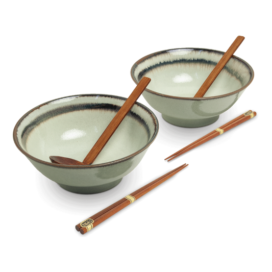 Ramen bowl set Wasabi Ø22 cm | H9 cm - 2 pars
