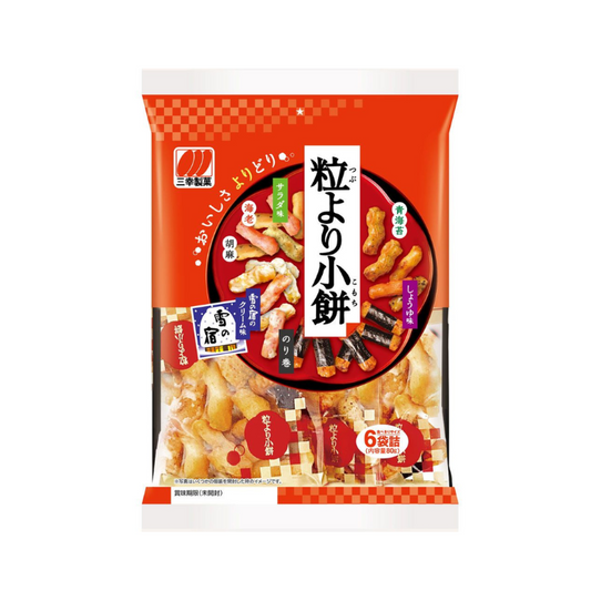 Aperitivo Sortido de Arroz Tsubu Yori Komochi 80g