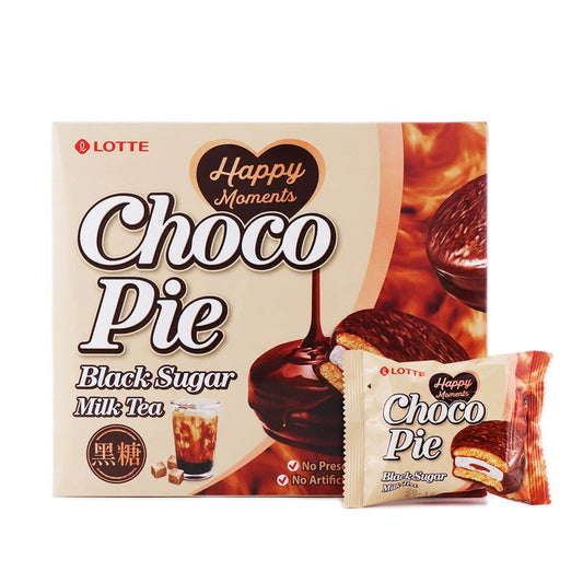 Bolinho de Chocolate ChocoPie Milk Tea 12unid Loja Japonesa Goyo-Ya 