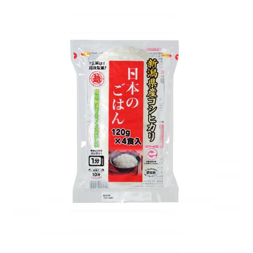 Arroz Pronto a Comer Instantaneo Echigo Seika Nihon No Gohan - 4x120 G Loja Japonesa Goyo-Ya 