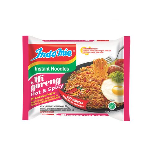 Massa Indomie Inst. Mi Goreng Pedas 80g Loja Japonesa Goyo-Ya 