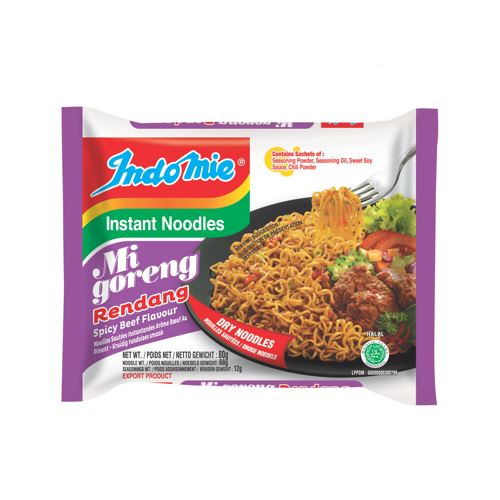 Massa Indomie Inst. Mi Goreng Rendang 80g Loja Japonesa Goyo-Ya 