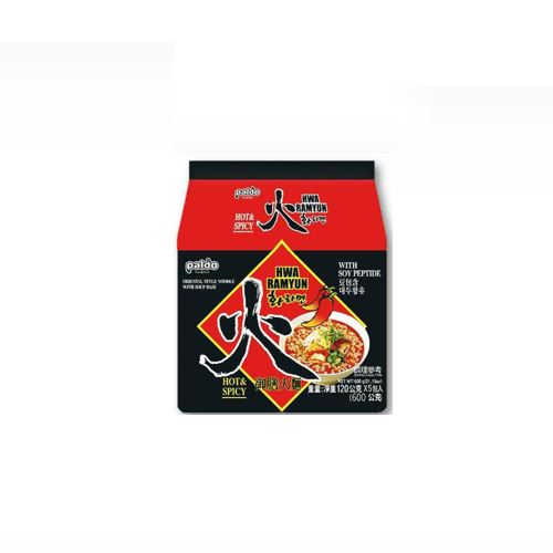 Massa Instantânea Hwa Hot&Spicy Paldo 120gx5unids (600g) Loja Japonesa Goyo-Ya 