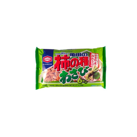 Aperitivo de Arroz Kameda no Kaki no Tane Wasabi 182g Loja Japonesa Goyo-Ya 